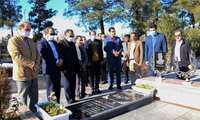 گزارش تصویری حضور اعضای هیات رئیسه دانشگاه در گلزار شهدا و آرامگاه شهیدان مدافع سلامت کاشان